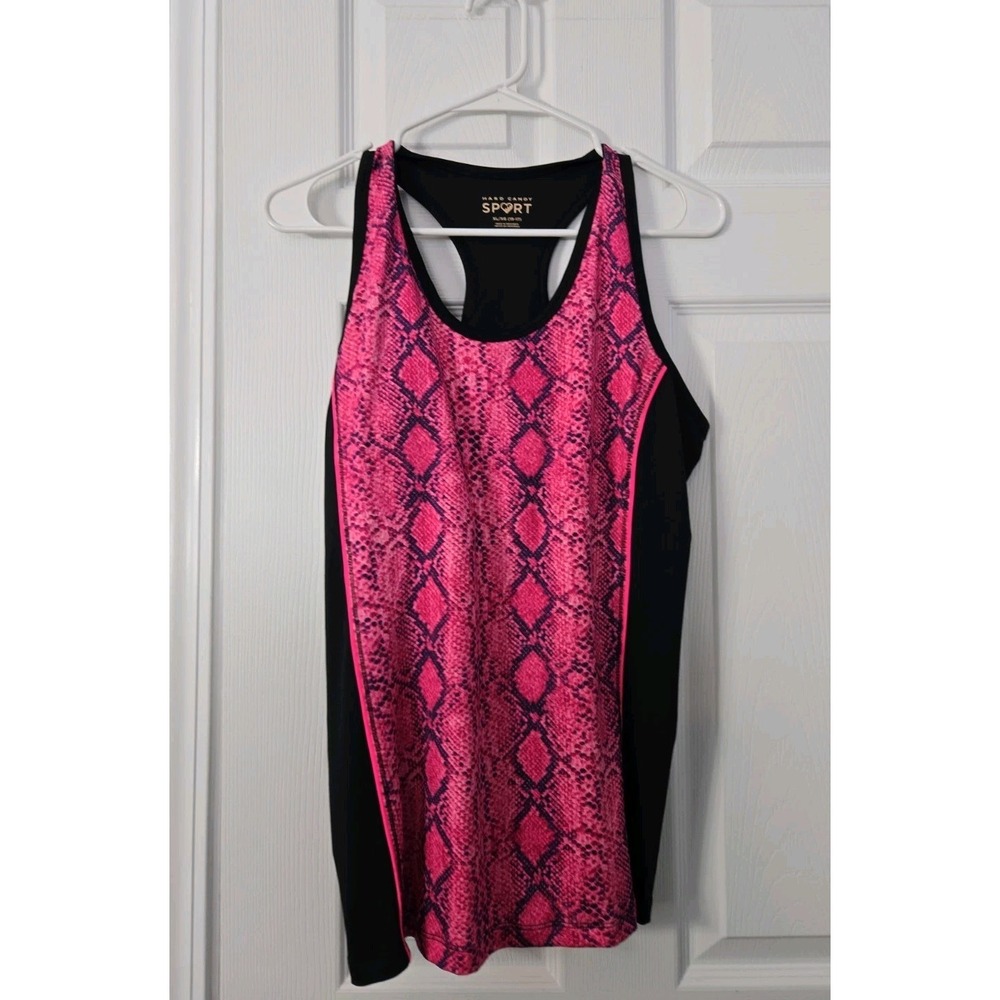 Hard Candy Sport Athletic Top Size XL (15/17) Pink Snake Print
